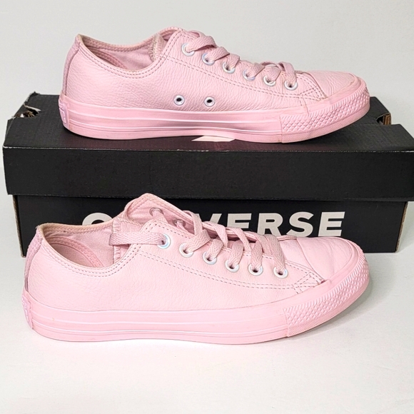 Converse Shoes - CONVERSE Baby Pink/Iridescent Holographic Detailed Low Top Sneakers Size 8